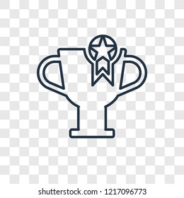 Big trophy concept vector linear icon isolated on transparent background, Big trophy concept transparency concept in outline style