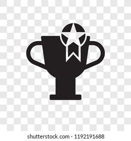 Big trophy vector icon isolated on transparent background, Big trophy transparency logo concept