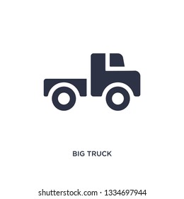 big truck icon. Simple element illustration from mechanicons concept. big truck editable symbol design on white background. Can be use for web and mobile.