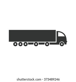 Big truck icon vector isolated on white background