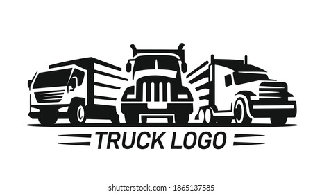 Big Truck logo template for you design in black color