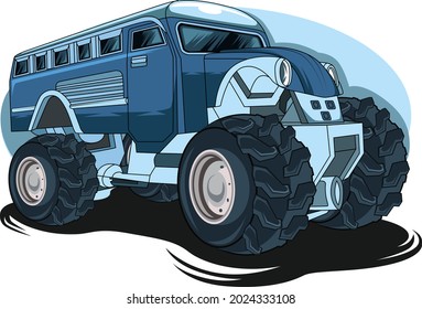 big truck monster truck illustration vector