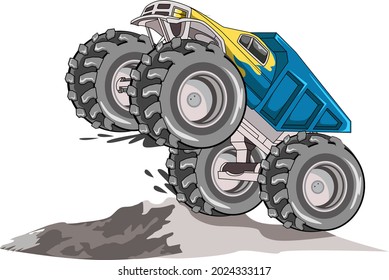 big truck monster truck vector