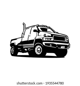 Big Truck Silhouette Vector Isolated