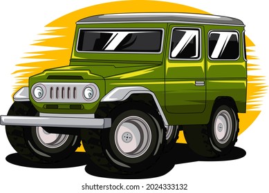 the big truck in sun background vector