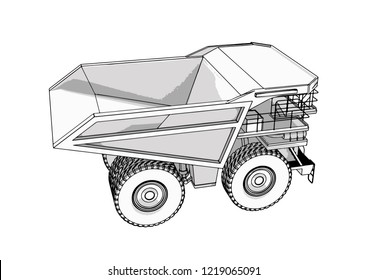 big truck vector