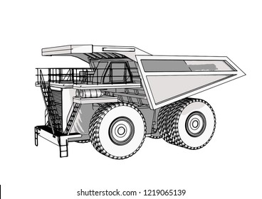 big truck vector