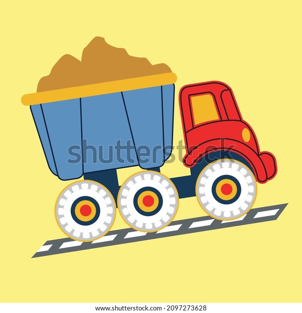 big truck vector\
design with background