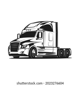 big truck vector illustration black and white