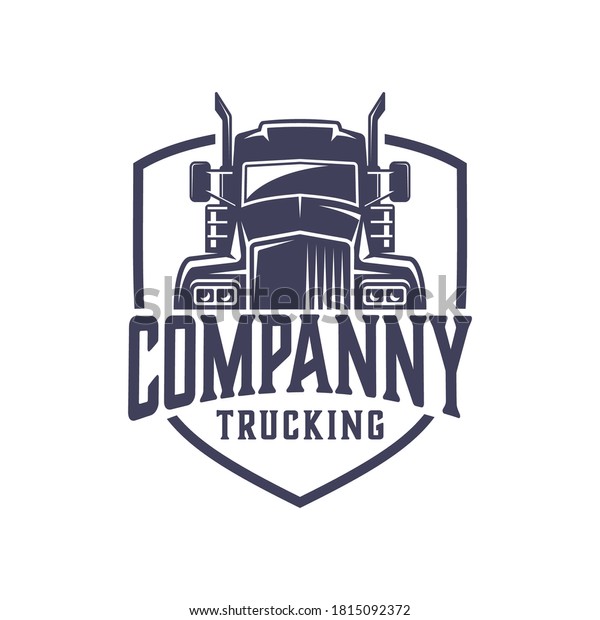 big\
truck vector logo illustration,good for mascot,delivery,or\
logistic,logo industry,flat color style with\
blue.