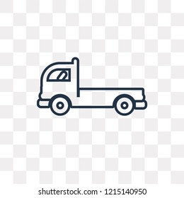 Big Truck vector outline icon isolated on transparent background, high quality linear Big Truck transparency concept can be used web and mobile