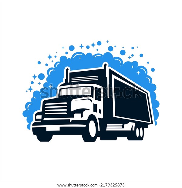 Big truck wash\
logo design vector\
template