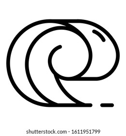 Big tsunami icon. Outline big tsunami vector icon for web design isolated on white background