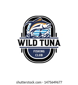 Big Tuna Sport Fishing Badge Logo Template