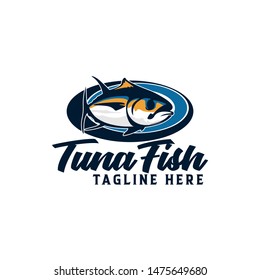 Big Tuna Sport Fishing Badge Logo Template