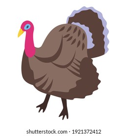 Big turkey icon. Isometric of big turkey vector icon for web design isolated on white background