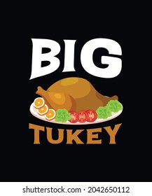 Big turkey t-shirt design template