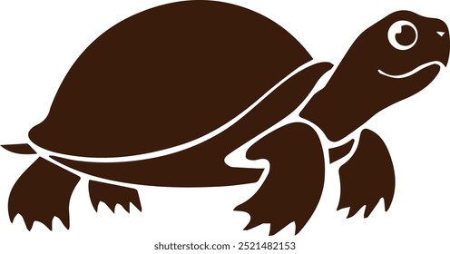big turtle silhouette logo illustration	