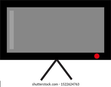 Big TV, illustration, vector on white background.