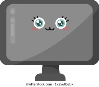 Gran TV, ilustración, vector sobre fondo blanco