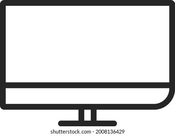 Big TV, illustration, vector on a white background.