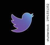 Big Twitter Logo blue gradient vector icon