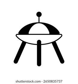 Ícone de preenchimento de espaçonave alienígena Big UFO