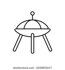 Ícone de Linha de Espaçonave Alienígena Big UFO
