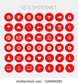 Big UI And Internet icon set