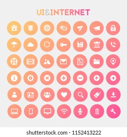 Big UI And Internet icon set