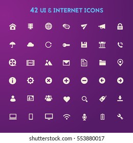 Big UI And Internet icon set