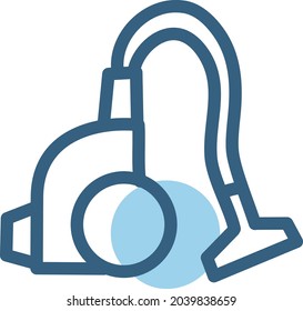 Großer Staubsauger, Illustration, Vektorgrafik, auf weißem Hintergrund.