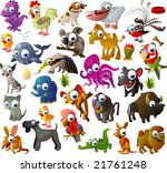 big vector animal set