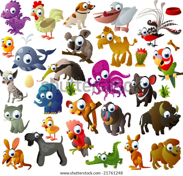 Big Vector Animal Set Stock Vector (royalty Free) 21761248