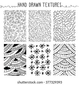 Big vector collection of homemade textures and elements. Created in ink for your design.