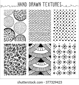 Big vector collection of homemade textures and elements. Created in ink for your design.