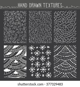 Big vector collection of homemade textures and elements. Created in ink for your design.