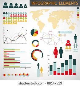 Big Vector collection of Infographic elements for your documents