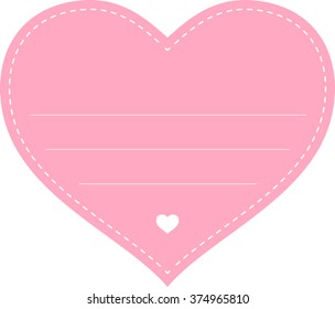 Big vector heart card with place for text for Valentine day