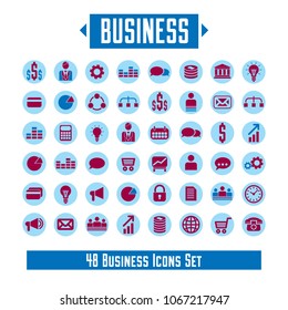 Big vector set of 48 business icons and design elements for your project.