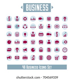 Big vector set of 48 business icons and design elements for your project.