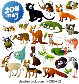 Big vector set of animals