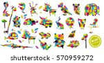 Big vector set of animals.Cartoon Animals. Bear, lion, monkey, elephant, the hedgehog, the crocodile, parrot, rabbit,koala, giraffe, whale, owl, lizard,turtle. Tropical animals African.