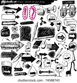 big vector set - arrows and speech bubble