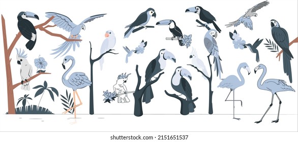 Big vector set with birds. Birds flying, animals, bird silhouette, bird vector. Abstract art bird, Logo birds icon set vector illustration, set birds vector.