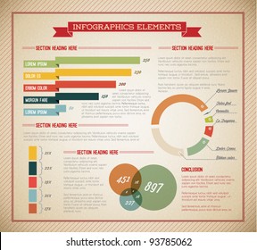 Big Vector set of Infographic elements for your documents and reports (light green version)