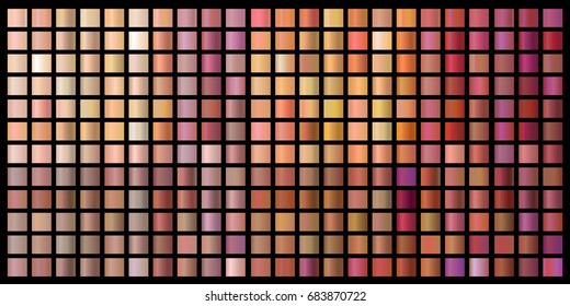 Big vector set pink  red  yellow  brown   beige gradients for your design