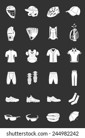 Big vector set of sports accessories, clothing, footwear, headgear. Collection of icons on a theme of sports, fitness and popular games.