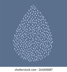 Big vector water drop
