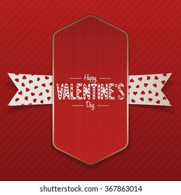 Big vertical realistic Valentines Day Banner